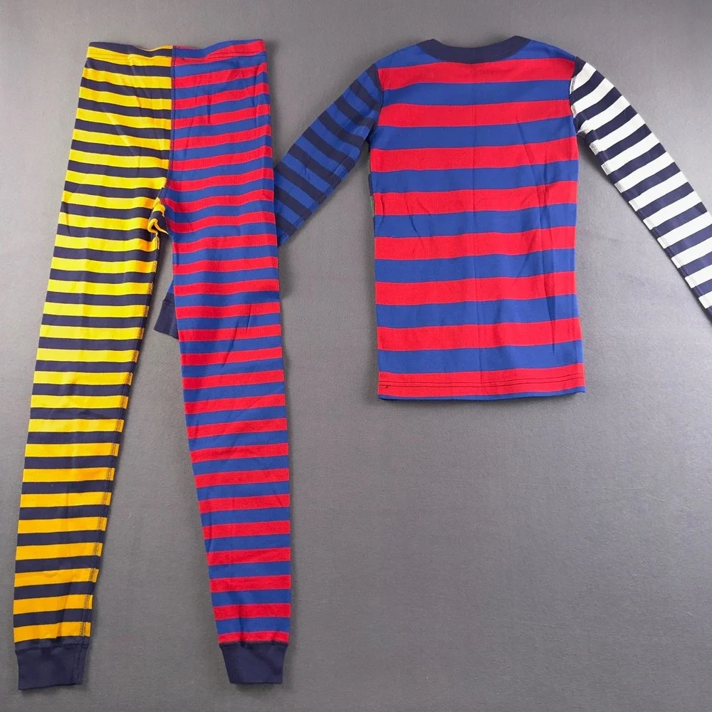 Hanna Andersson Kids Striped Organic Cotton Pajama Set Multi Color Size 12 150cm